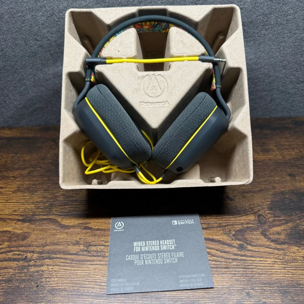 PowerA Pokemon Nintendo Switch Wired Stereo Headset Kanto Friends Pikachu Eevee